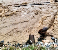Водопроводная труба через реку Келасур повреждена в результате поднятия уровня воды