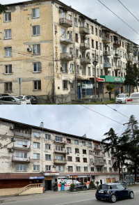 Фасады домов № 64 и 74 по улице Дзидзария будут отремонтированы